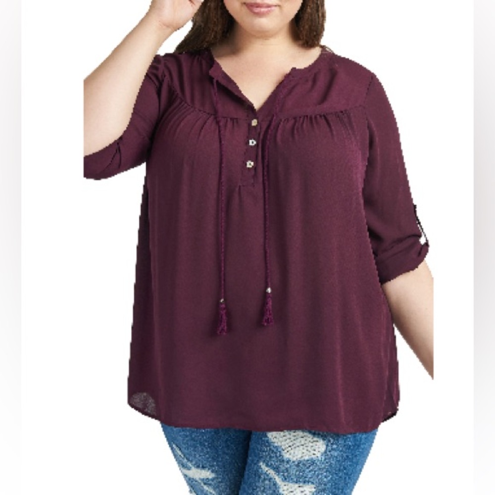 DR2 plum colored blouse